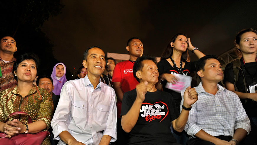Jokowi menonton konser jazz